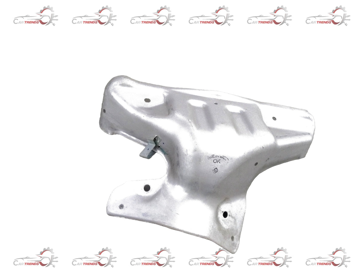 CarTrends Nissan Micra exhaust manifold cover, close-up view showing metal finish and mounting points.