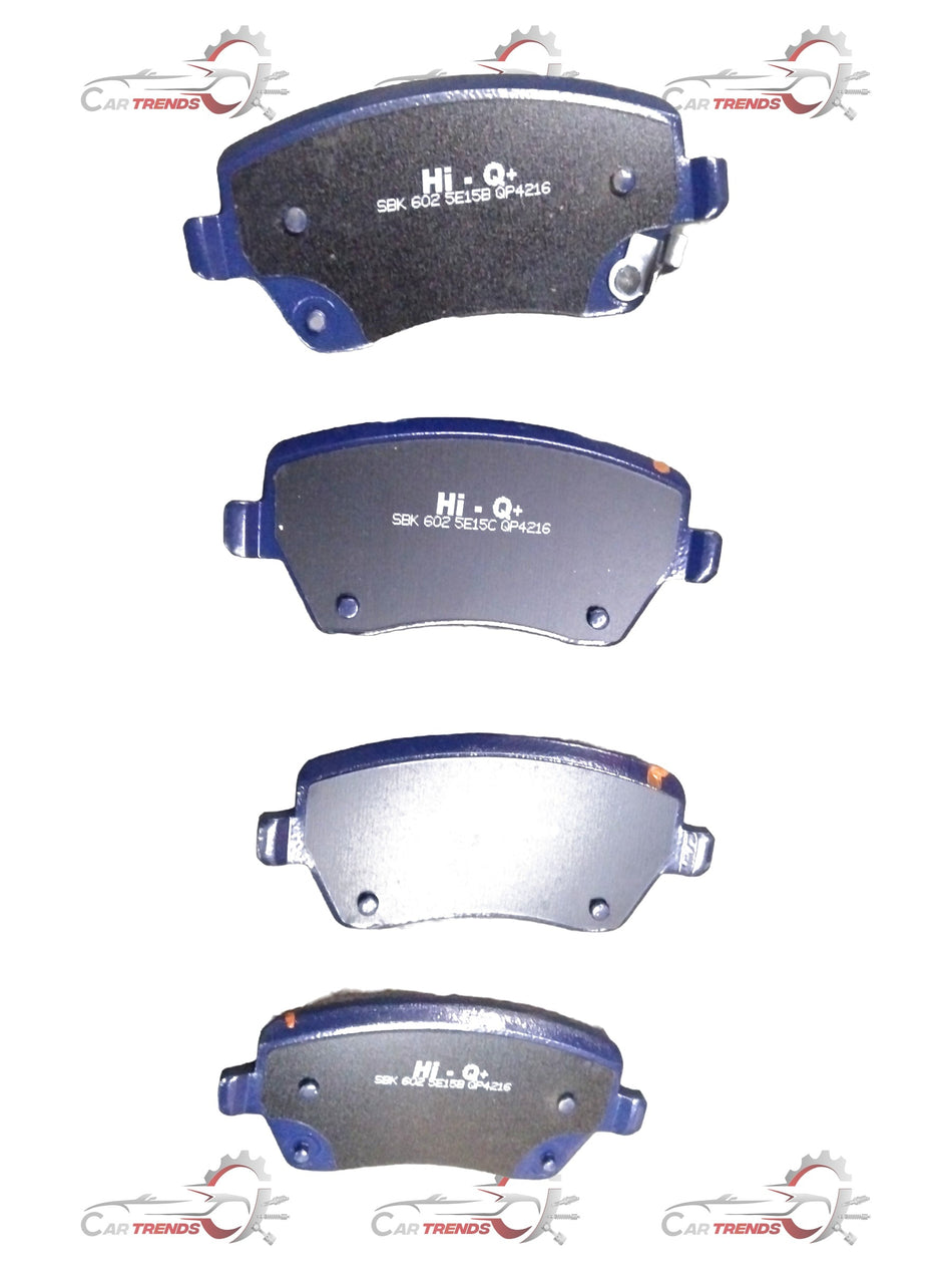 Front brake pad for MG Hector by CarTrends, showing the metal backing and friction surface in a clear automotive image.