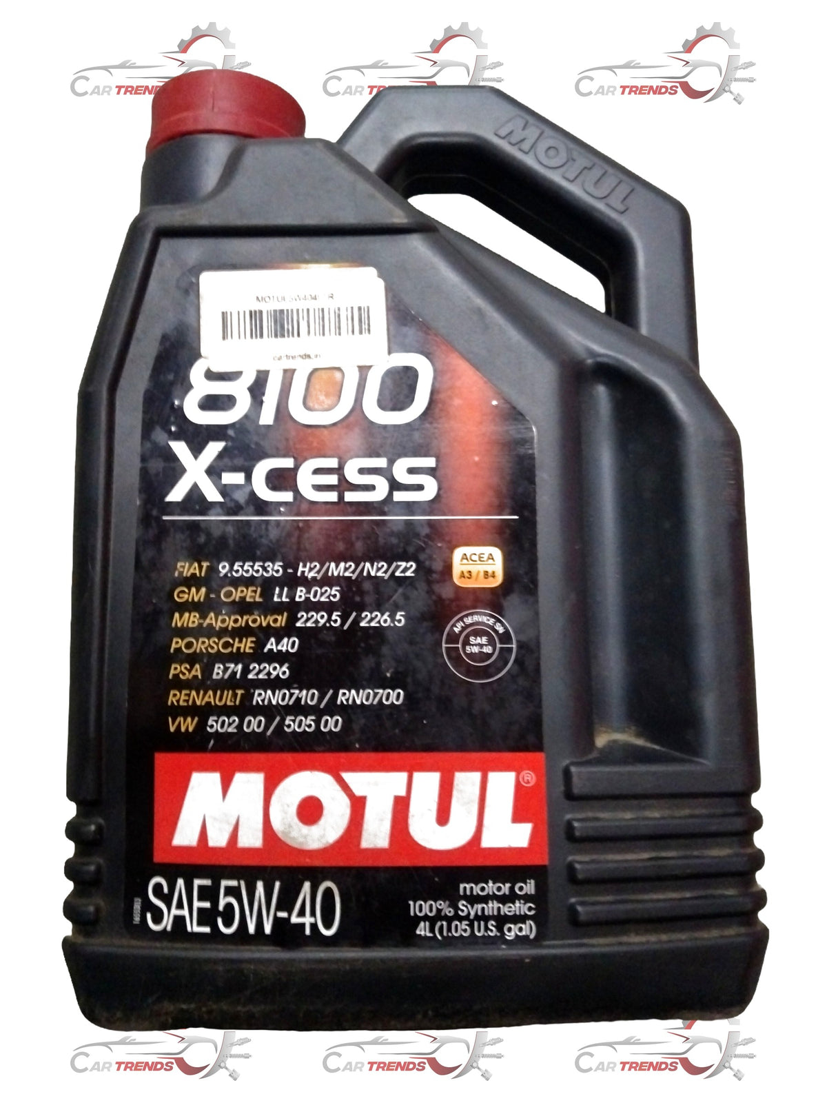 CarTrends X-CLEAN GEN2 5W40 engine oil bottle for Scorpio, XUV700, Thar, Bolero, 4-liter container, black and blue label