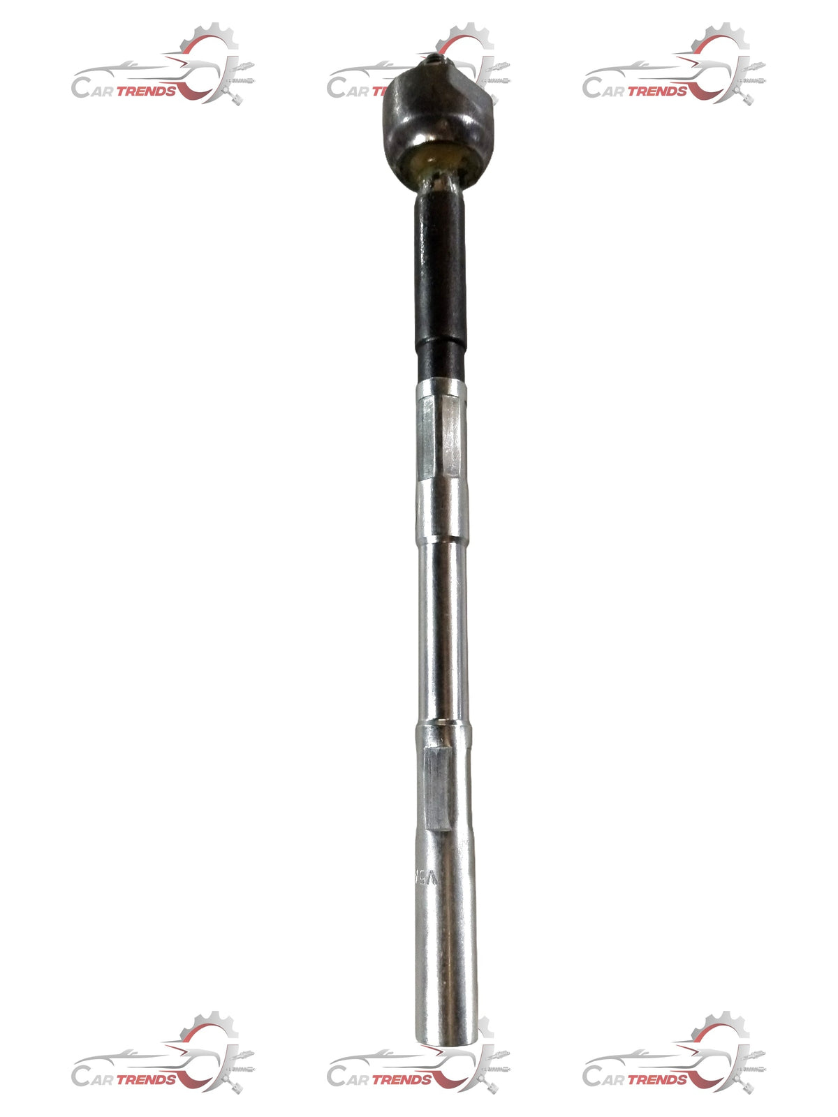Maruti Suzuki CarTrends tie-rod S-Presso spare part, shown in a close-up image with metallic components and labeling.