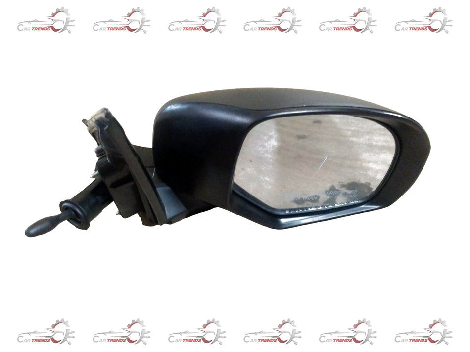 Maruti Suzuki outer rear mirror assembly, black side mirror for vehicle, with reflective glass and mounting base.