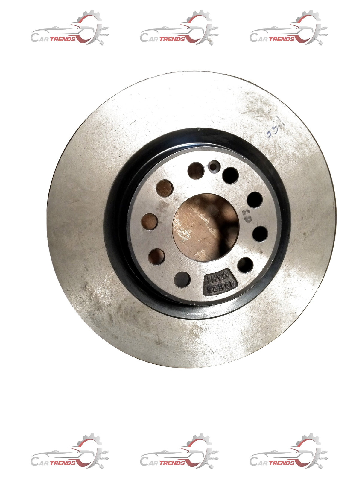 Mahindra XUV700 front brake disc, circular metal automotive part with vented design and mounting holes.