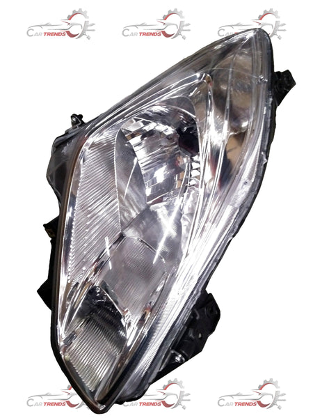 CarTrends Swift Dzire right headlight assembly with clear lens and reflective interior for optimal visibility.
