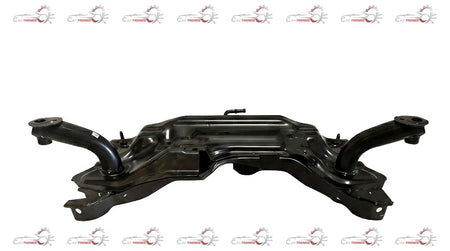 Maruti Suzuki front suspension frame for Baleno, Fronx, and Swift models, shown in a detailed view of the black metal component.