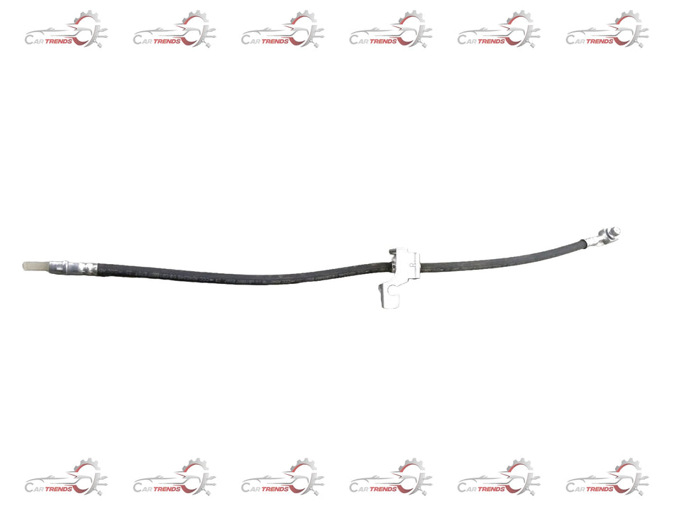 Rear hose brake for Chevrolet vehicle, showing the black rubber hose with metal fittings and connector ends, part number J13320680.