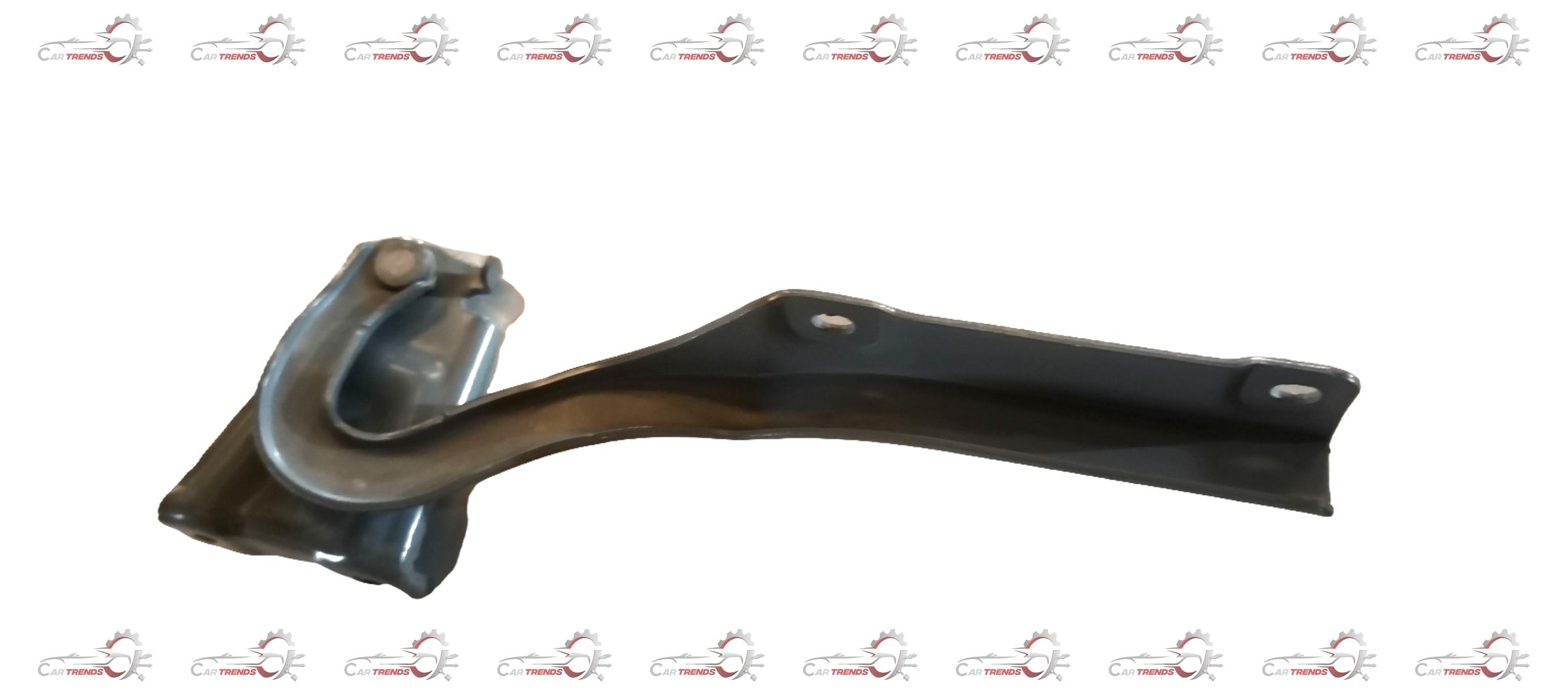 CarTrends hinge component for front hood, spare parts image showing metal hinge with mounting points and protective coating