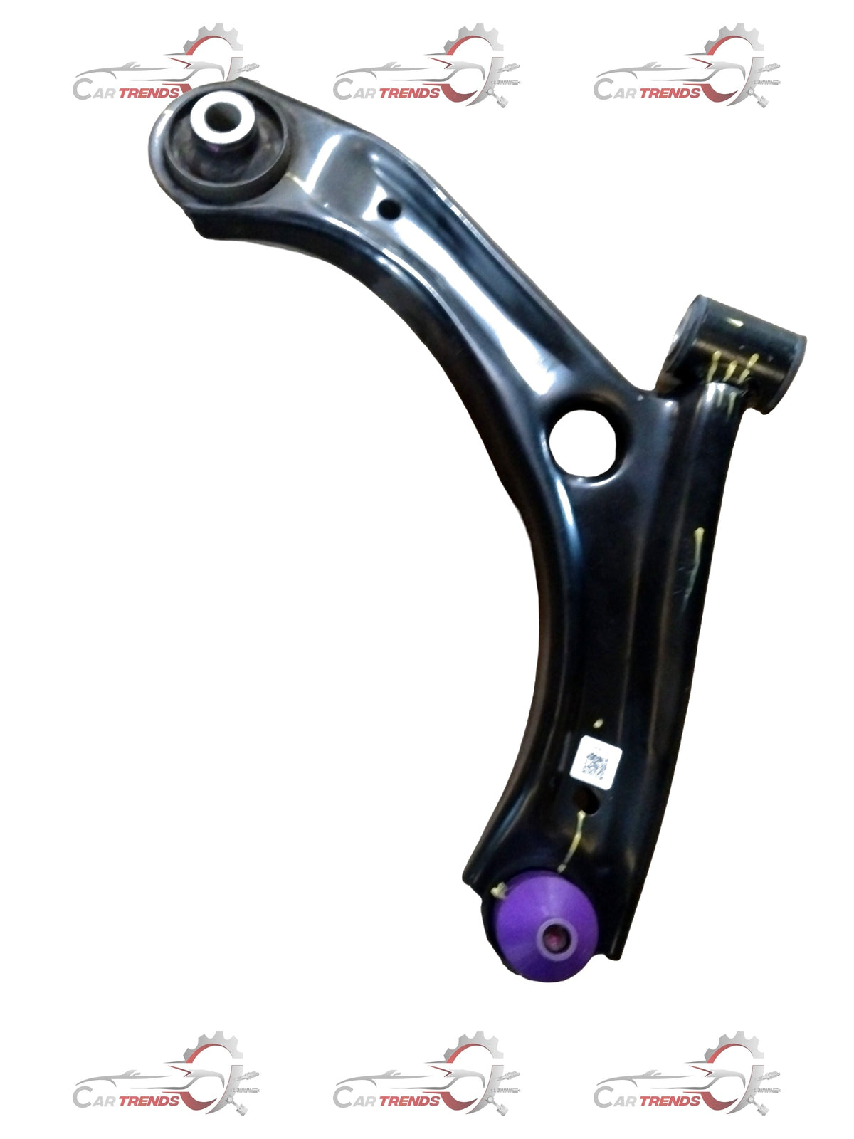Maruti Suzuki front suspension arm assembly for Swift vehicle, featuring metal components and mounting points.