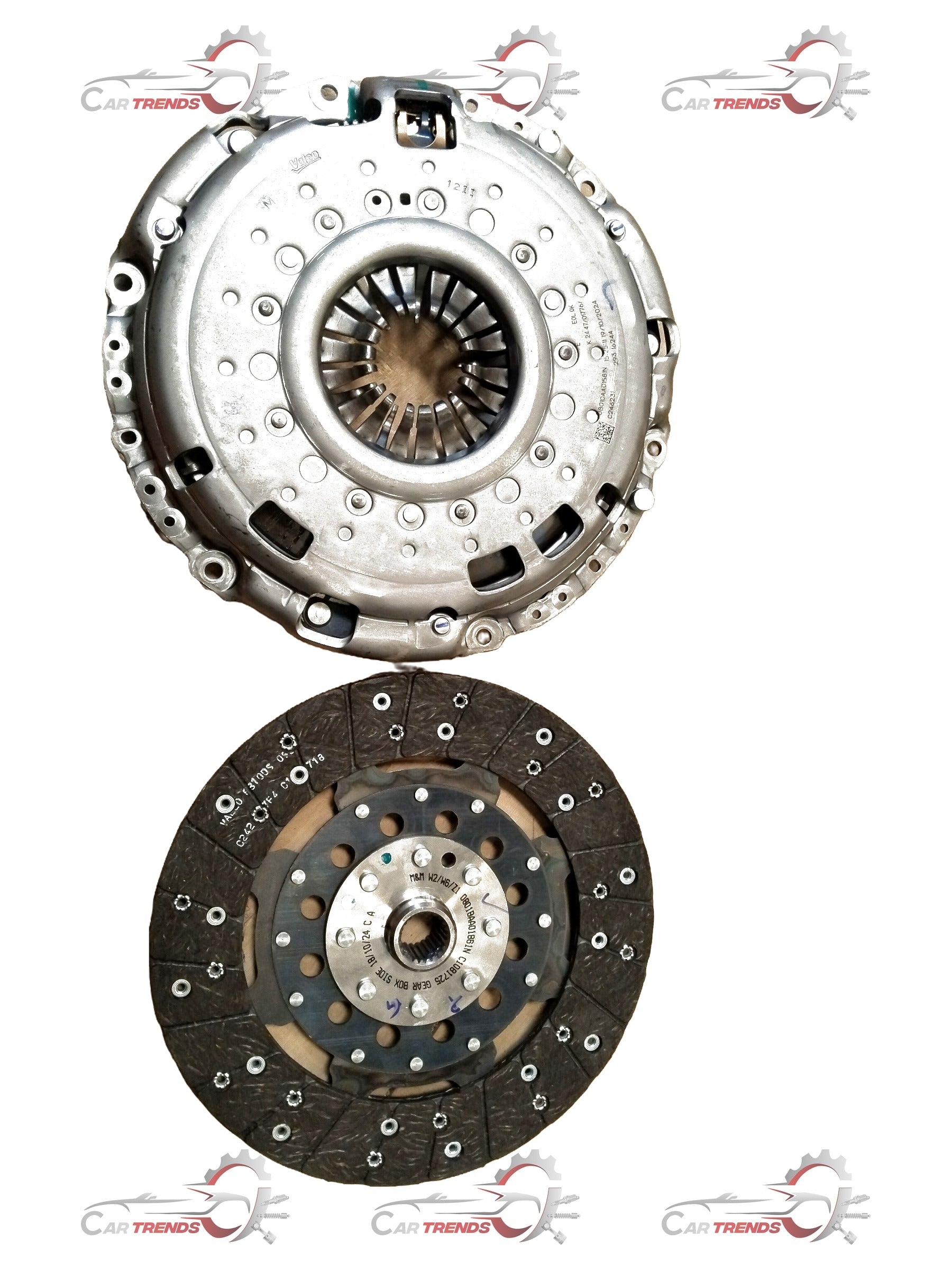 Mahindra clutch set for Bolero, Scorpio, Thar, Xylo models, showing the clutch components and hardware.