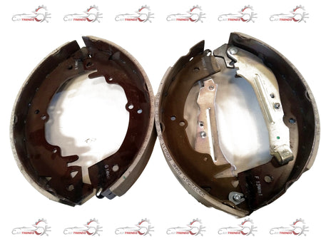 Mahindra shoe kit lined brake for Scorpio, Thar, XUV700, Bolero vehicles, showing brake shoes and hardware components.