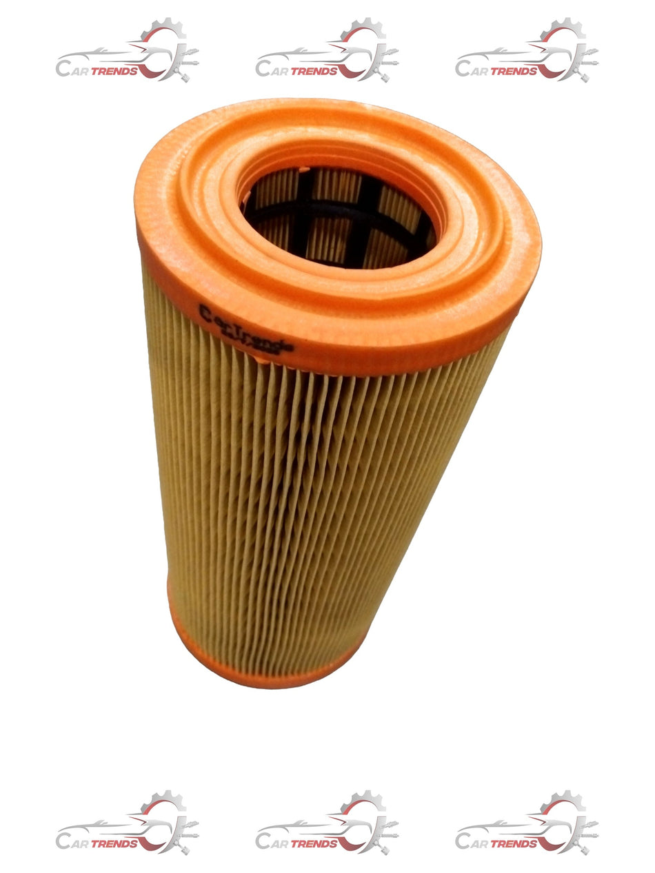 CarTrends Scorpio air filter with pleated paper design, shown in close-up view, for improved engine air filtration.
