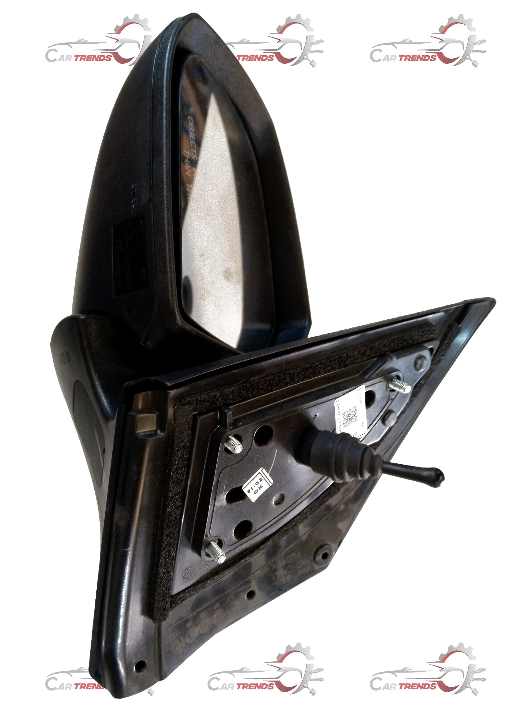 Hyundai Grand I10 outside left side mirror by CarTrends, showing the mirror and mounting base for vehicle replacement.