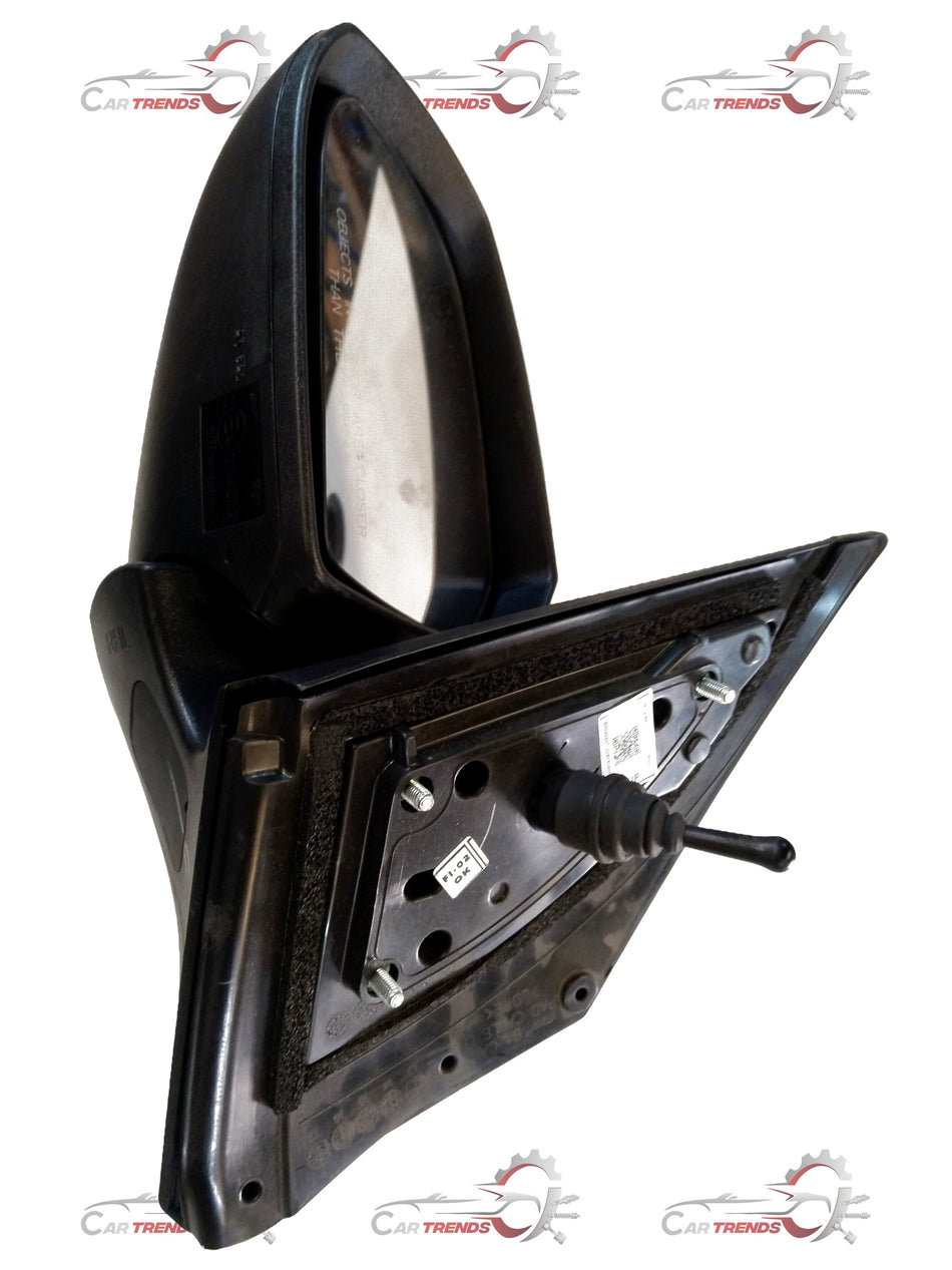 Hyundai Grand I10 outside left side mirror by CarTrends, showing the mirror and mounting base for vehicle replacement.