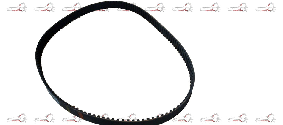 Heavy duty TATA timing belt for Tiago, Tigor, Nexon, Altroz spare parts, showing the belt's durable rubber and metal teeth.
