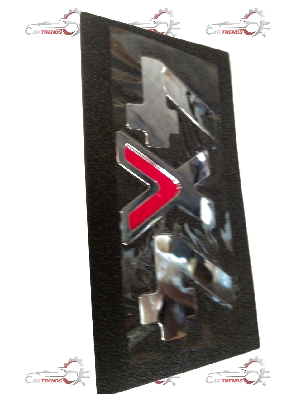 CarTrends badge assembly for 4x4 Thar 2nd Gen, showing the emblem and mounting details on a vehicle badge.