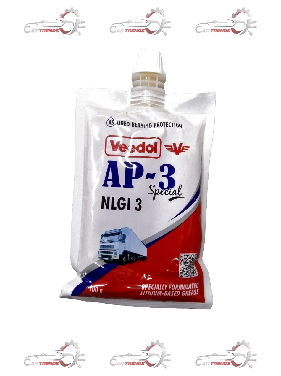 CarTrends A P Grease 3 pouch, 60x100 grams, showing a sealed grease pouch with product labeling and branding.