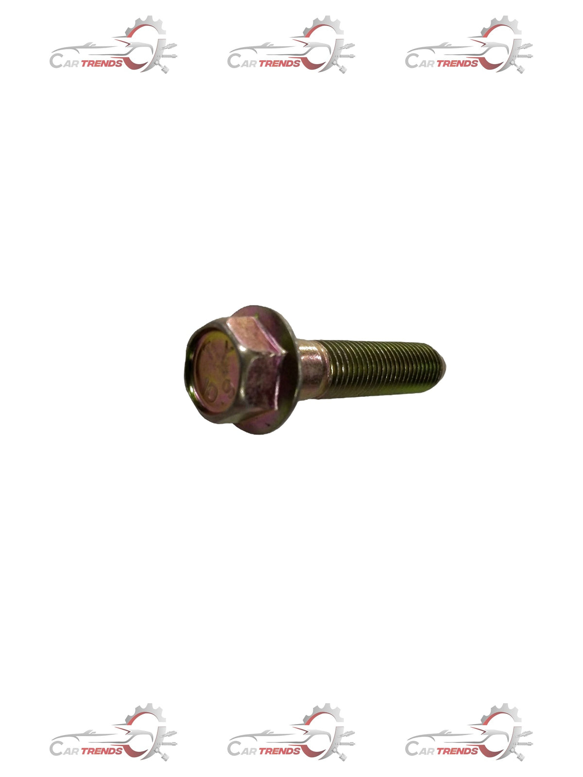 CarTrends hexagon flange bolt for Chevrolet Optra, close-up of the durable metal fastener with flange and hex head.