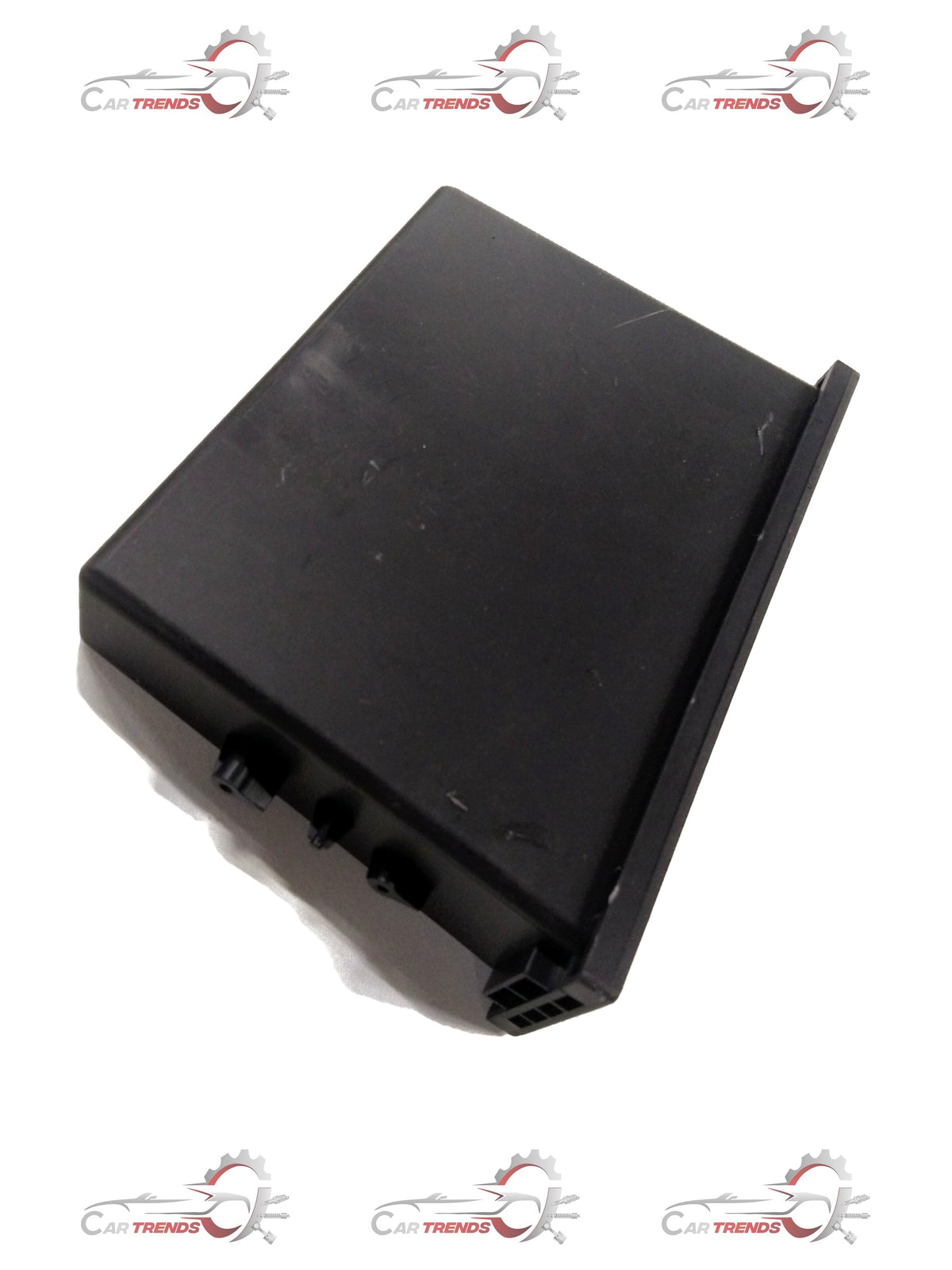Chevrolet Aveo instrument panel center storage box from CarTrends, close-up view of the spare part in black plastic.