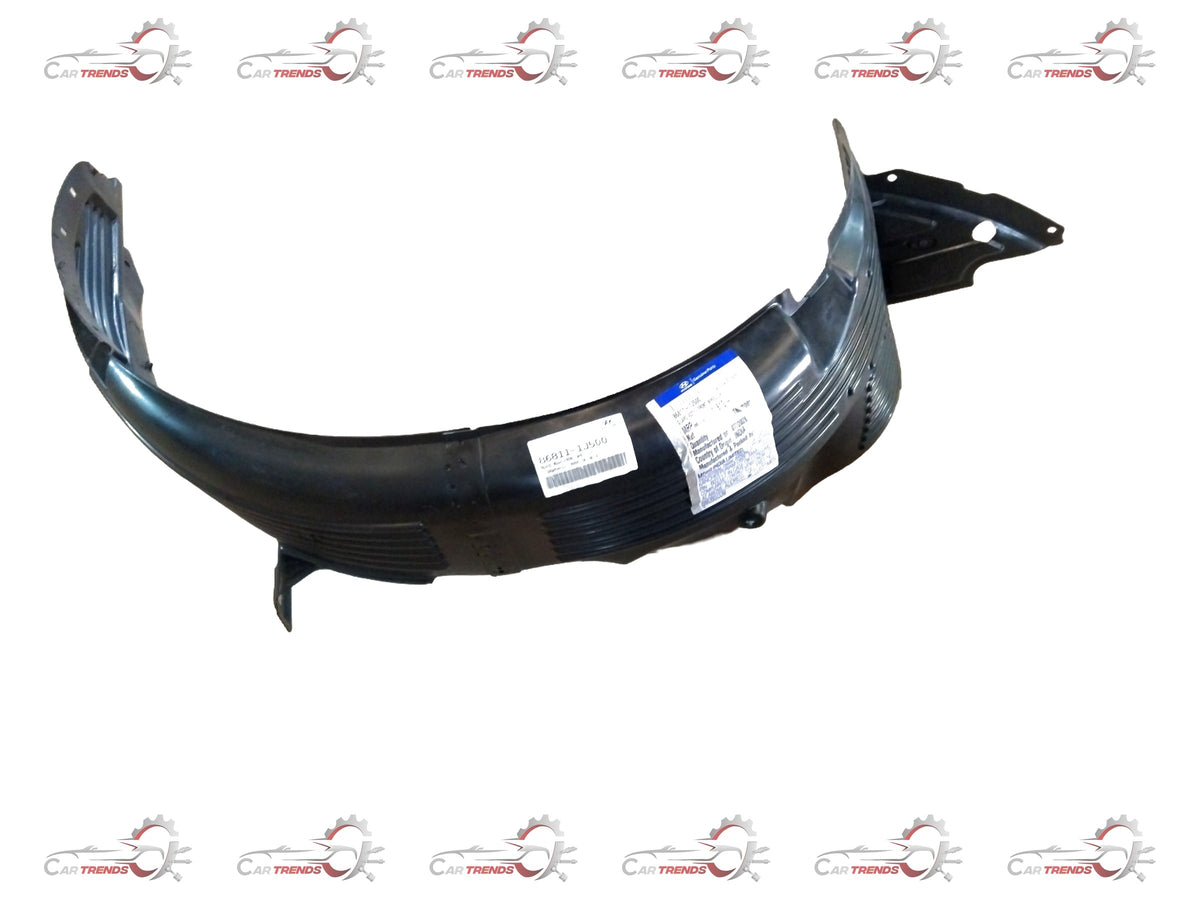 Hyundai Fender Lining Left Side I-20 Type 2 all variants, showing the durable black plastic component with mounting edges.