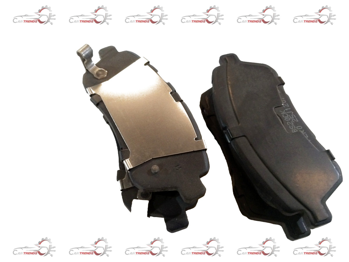 CarTrends brake pad for Ertiga new model, spare parts image showing the replacement brake pad with detailed friction surface.