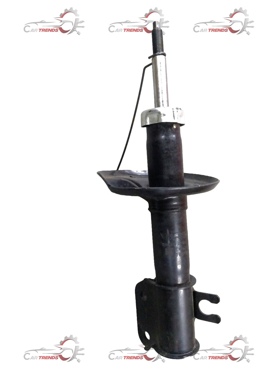 Front left damper assembly absorber strut for Chevrolet Spark by CarTrends, showing the metallic shock absorber with mounting components.