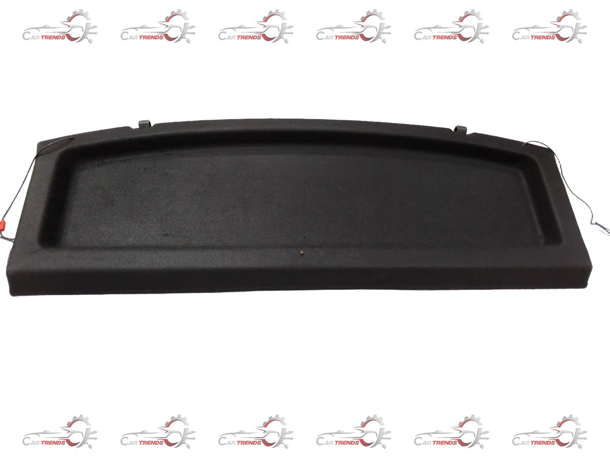 Black parcel tray for i20 2020 model by Gfx, showing the fitted tray inside the vehicle's cargo area.