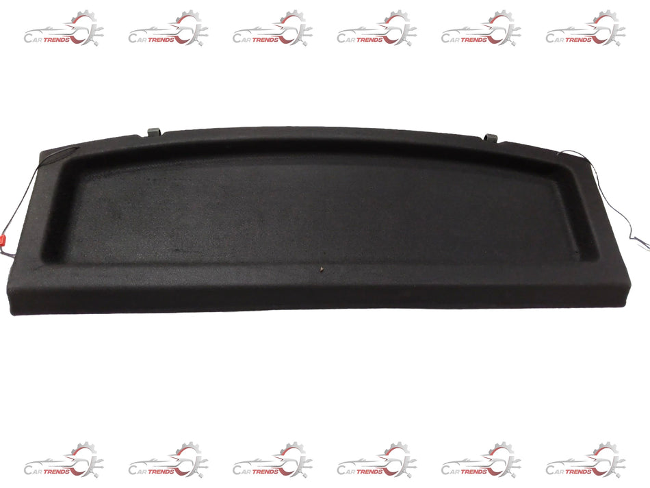 Black parcel tray for i20 2020 model by Gfx, showing the fitted tray inside the vehicle's cargo area.