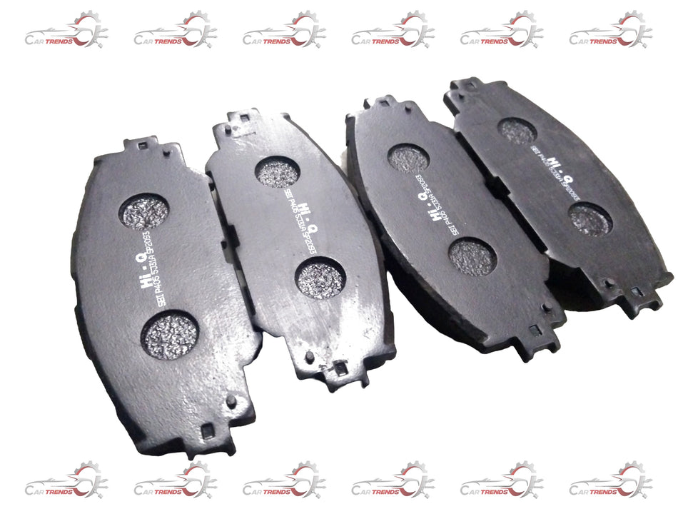 Front brake pad for Toyota Corolla Altis T2 and T4, CarTrends SP2093, showing the new brake pad with metal backing and friction surface.