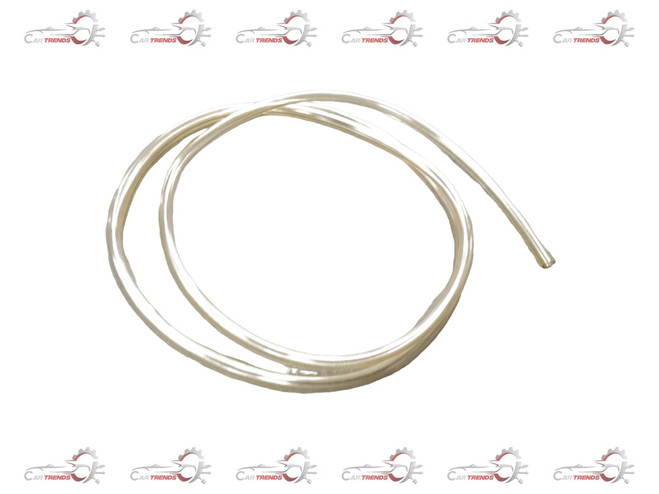 Rear view of Chevrolet Tavera washer tank hose, a genuine General Motors part with black rubber tubing and metal fittings.