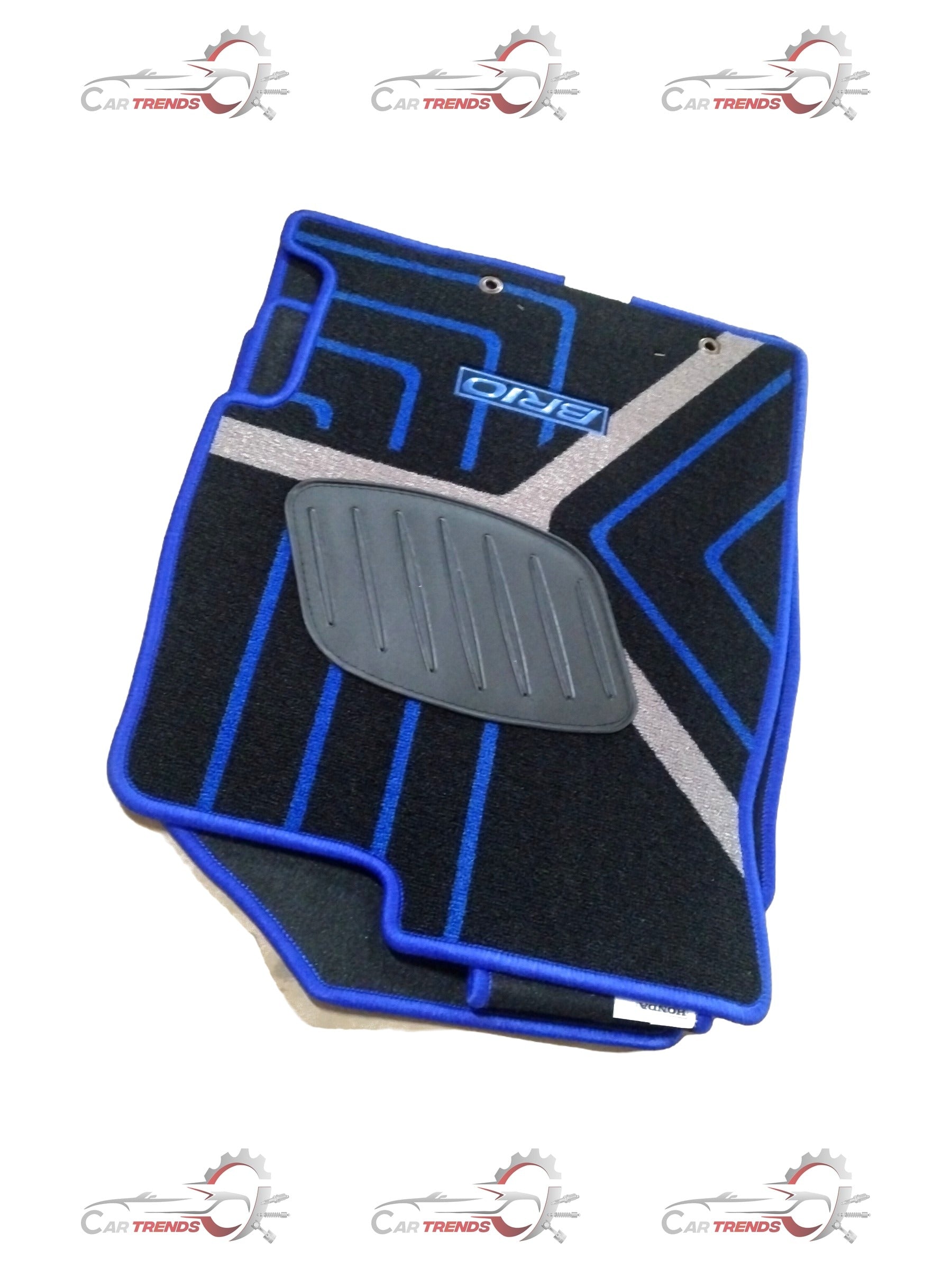 Blue Honda floor mat for City, Amaze, Elevate, WR-V models, with textured surface and custom fit for vehicle interior.