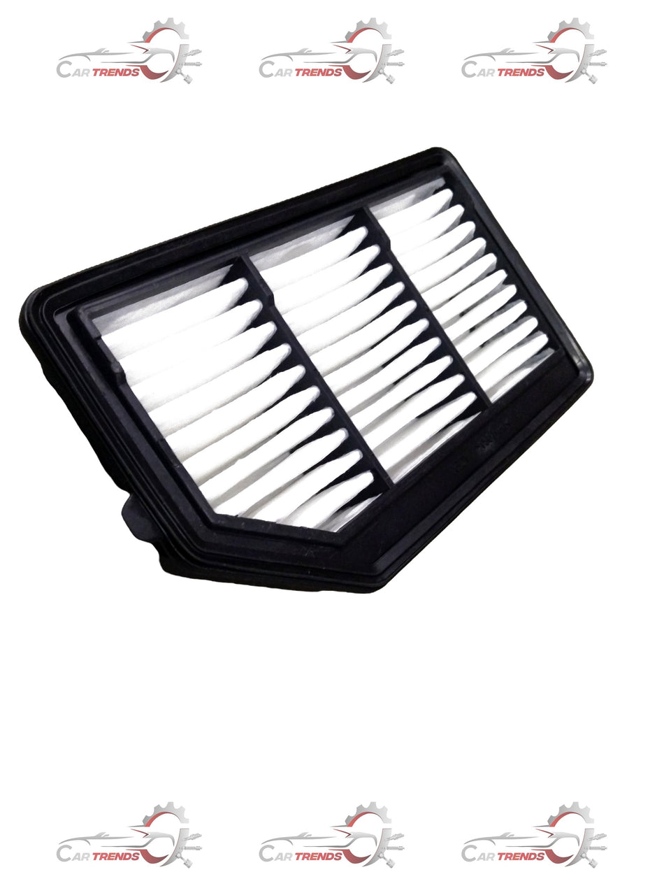 CarTrends Honda Type 7 air filter installed in a vehicle, showing the clean, rectangular filter element with plastic frame.