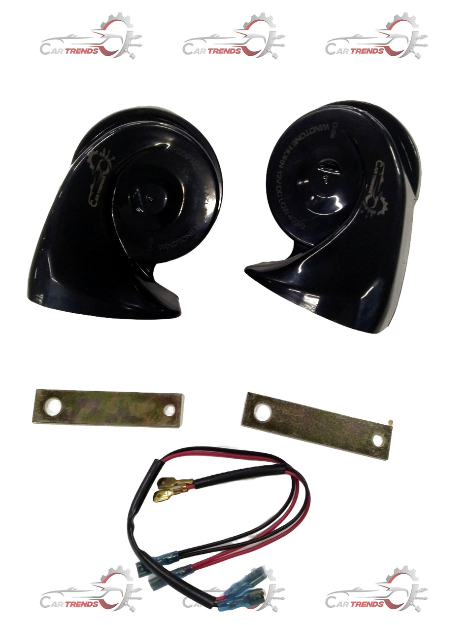 CARTRENDS Horn Windtone for cars, featuring a compact design suitable for all vehicle variants, shown in the image.