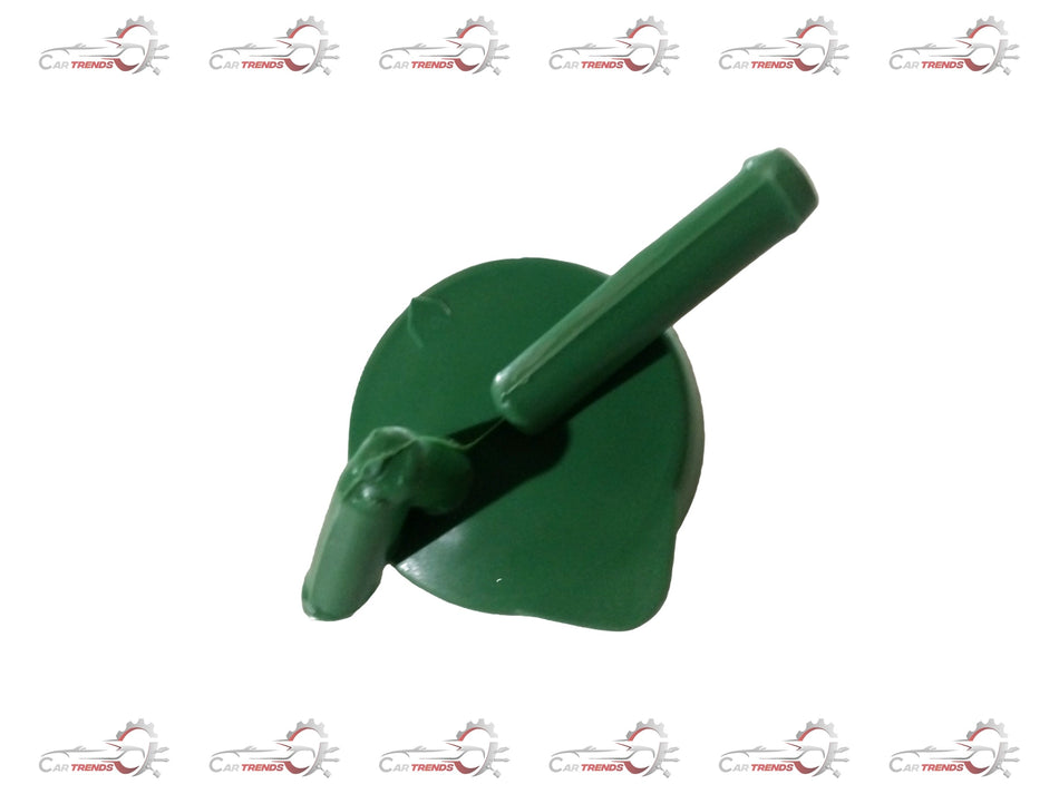 Maruti Suzuki coolant cap for WagonR, showing a close-up view of the black plastic cap with metal clips.