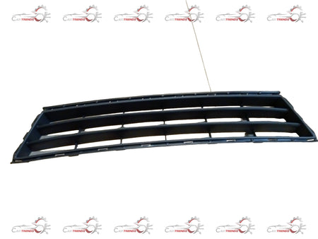 Maruti Suzuki ERTIGA radiator grille, black plastic with chrome accents, front view showing mesh design and mounting points.
