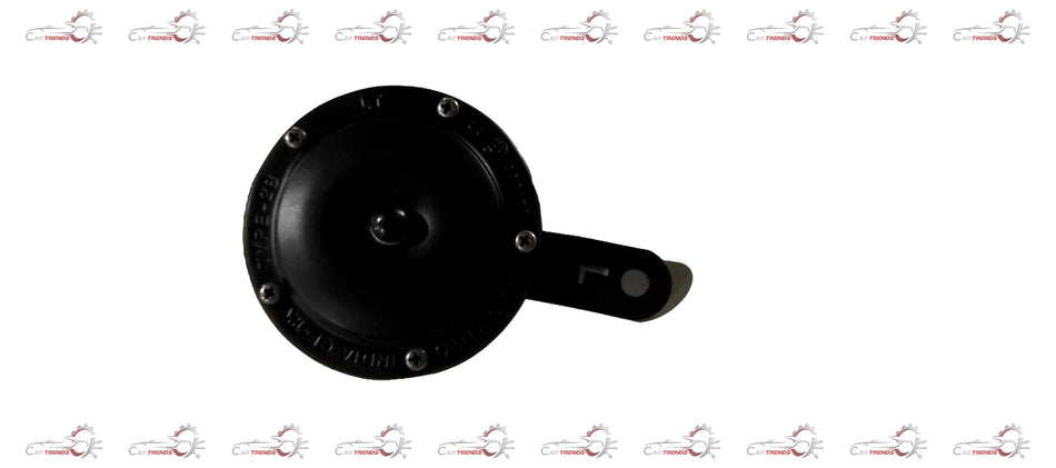 Maruti Suzuki low-pitched horn assembly for Swift, WagonR, Alto, Dzire; black plastic and metal components visible.