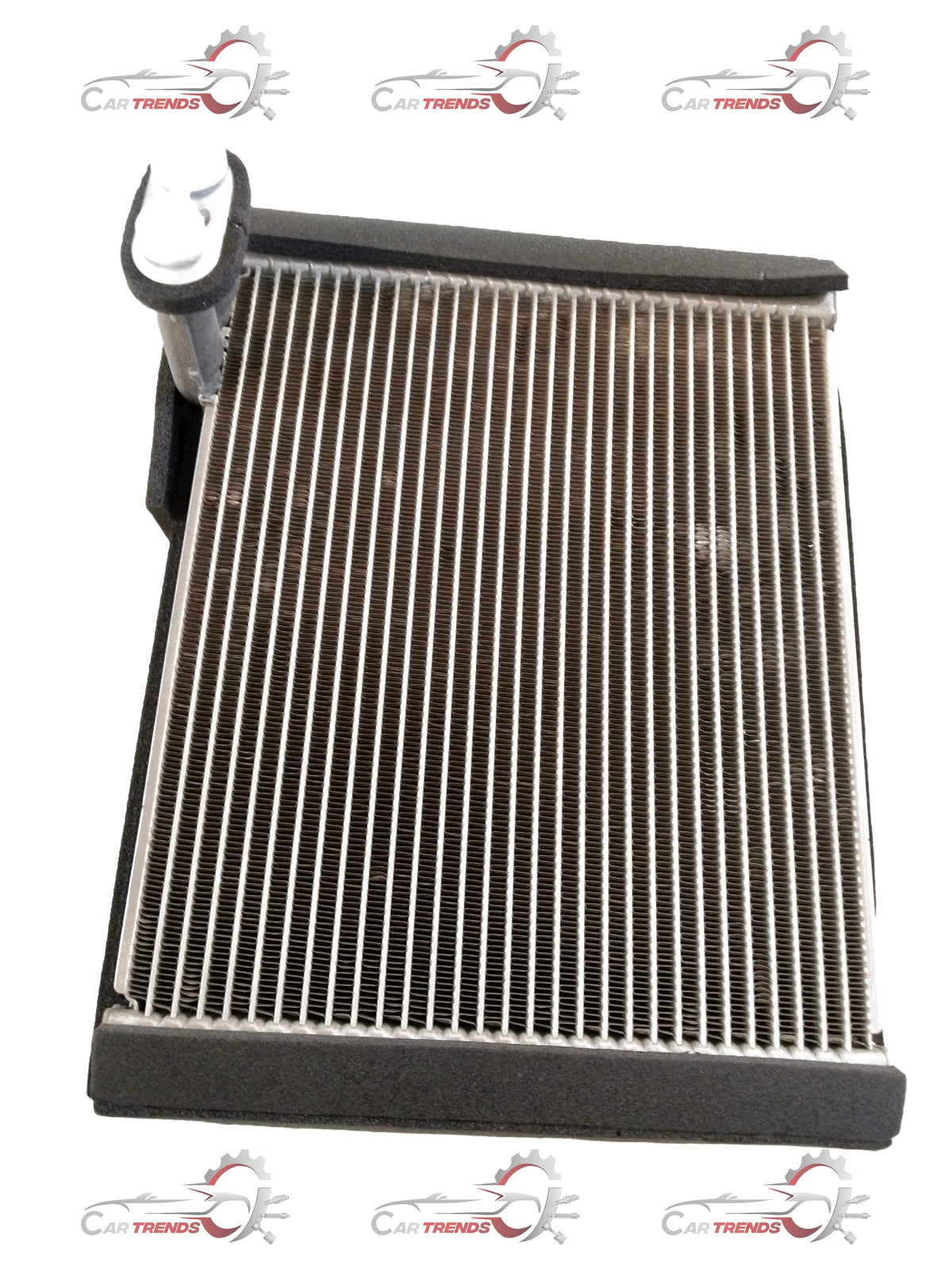 CarTrends evaporator sub assembly for Honda Civic, showing the metal core and fins of the vehicle's air conditioning system.