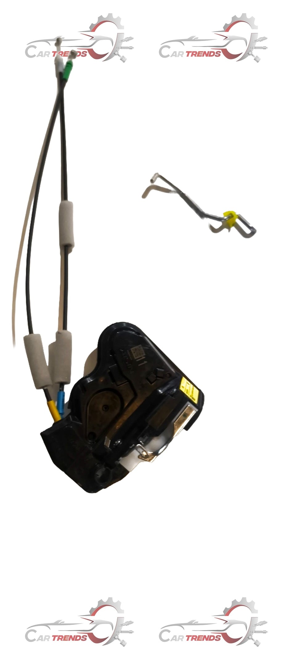 Maruti Suzuki rear left door latch assembly showing the latch mechanism and mounting components.