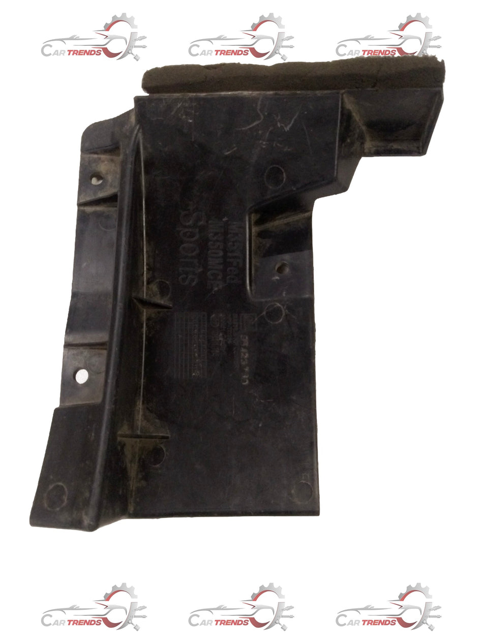 Chevrolet Beat radiator air baffle assembly, lower section, made by General Motors, showing the metal and plastic components.