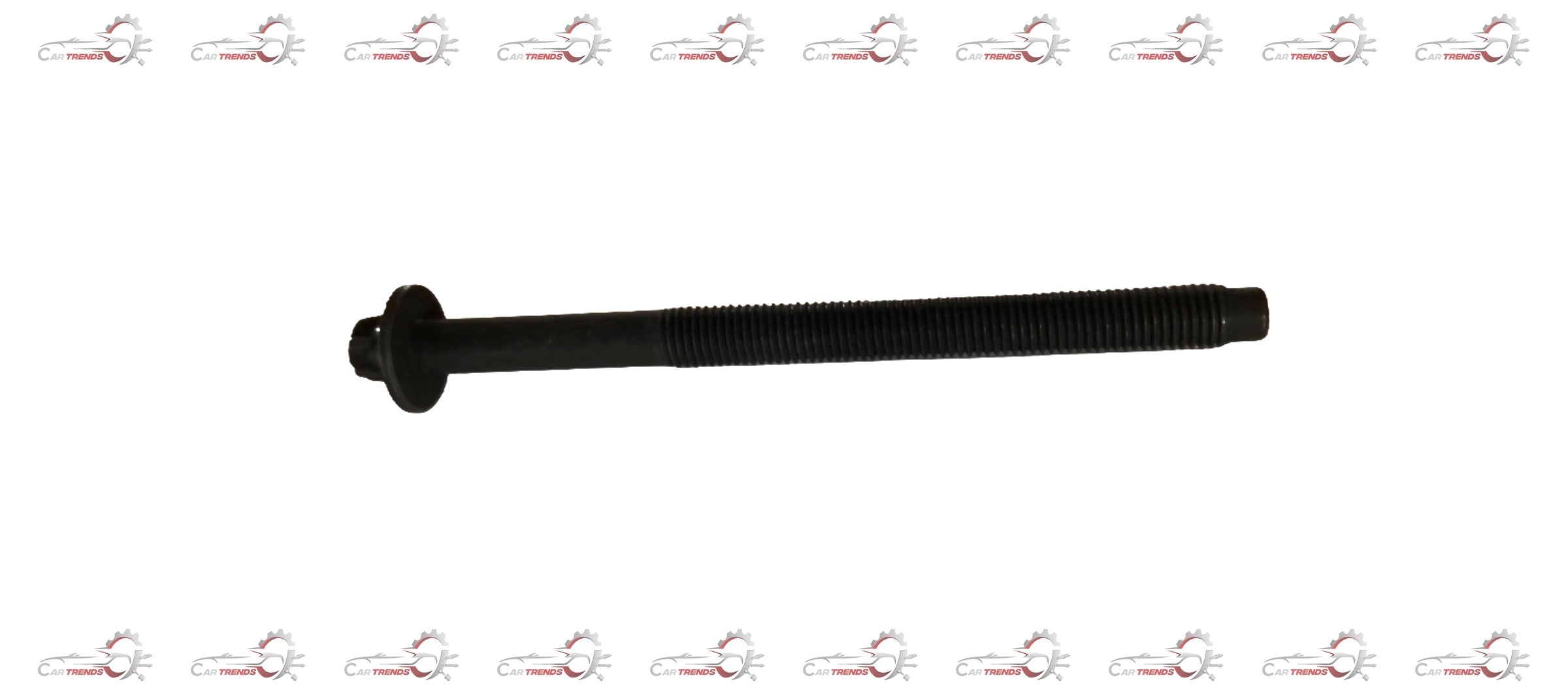 Ford cylinder head bolt, part #3M5Q6065AB, close-up of the new metal bolt used in Ford engine assembly.