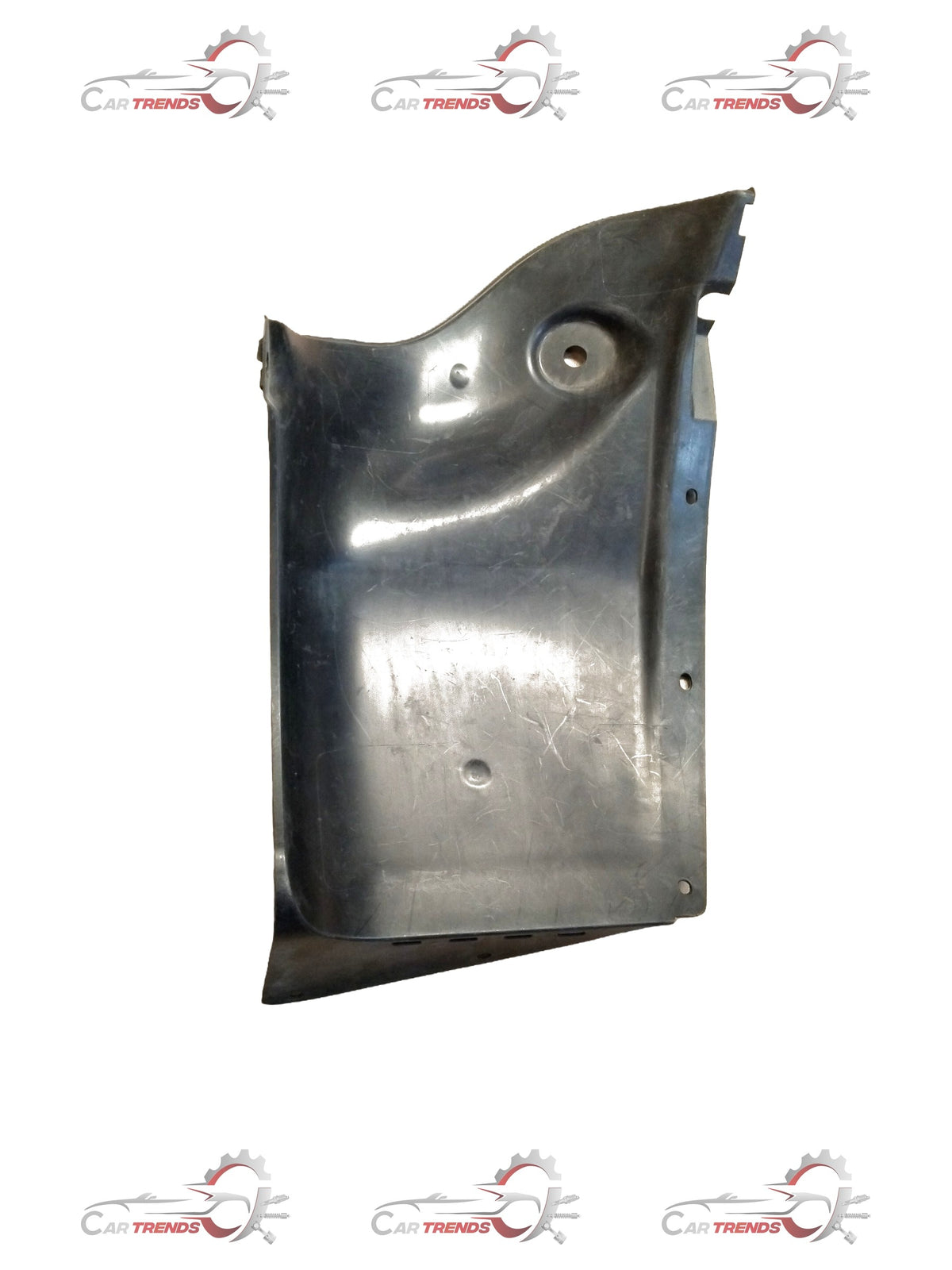 Hyundai I20 Elite left rear fender lining showing textured black plastic part with mounting points.