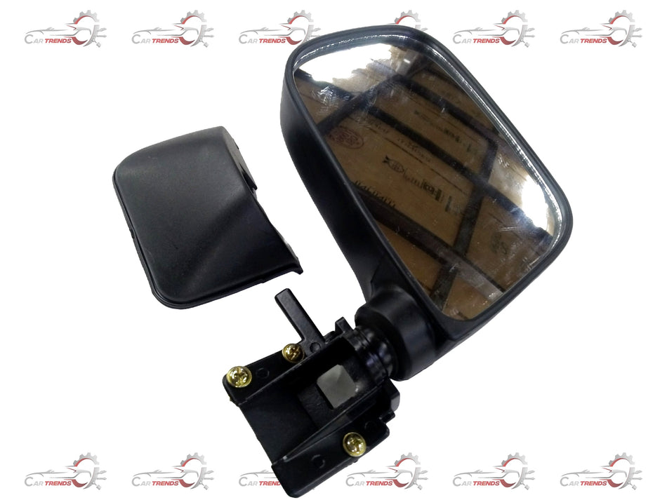 CarTrends Wagon R Type 2 left side aluminium outside rear view mirror showing the mirror housing and mounting bracket