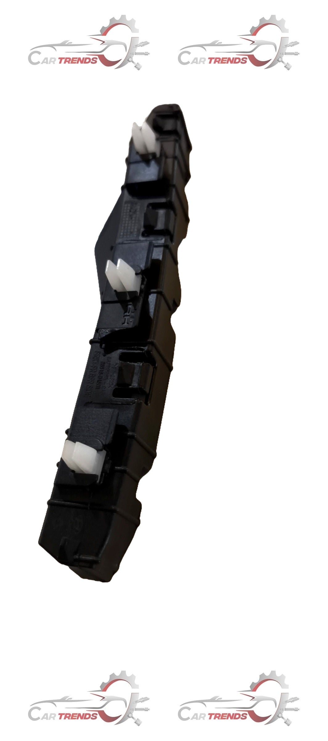 CarTrends front right bumper bracket for Grand i10, spare part, shown in the image with mounting points and metal construction.