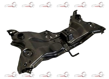 Maruti Suzuki front suspension frame for Baleno, Fronx, and Swift models, shown in a close-up view.