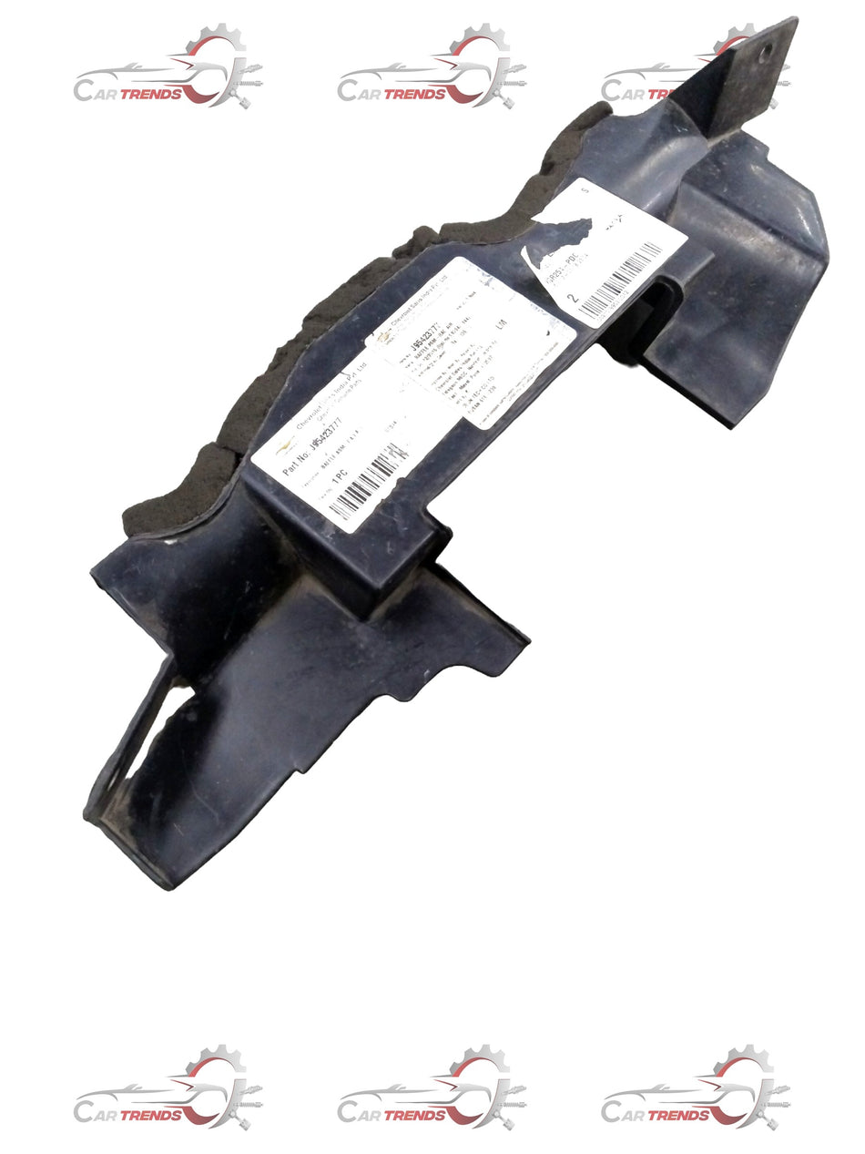 Chevrolet Beat radiator air baffle assembly by General Motors, showing the metal component designed for cooling system airflow.