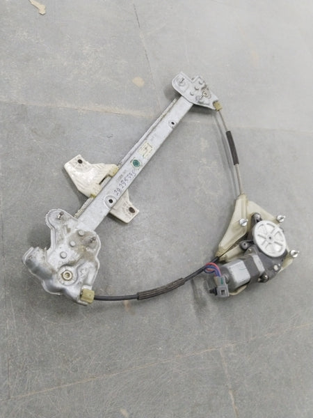 Front left electric window regulator assembly for Chevrolet Spark, by General Motors, showing the motor and linkage components.
