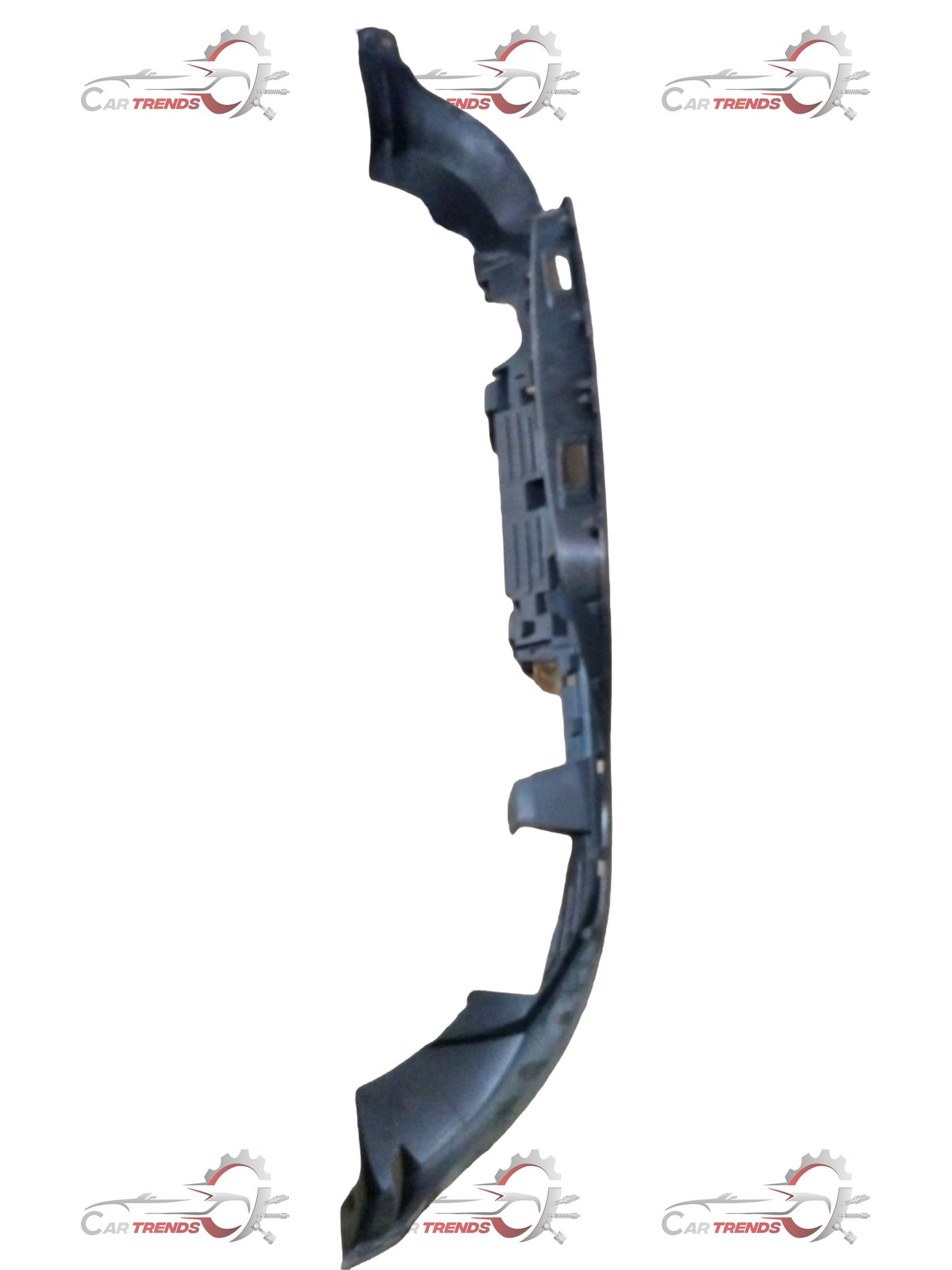 CarTrends rear bumper valance for Ford, shown in black with mounting details, designed to enhance vehicle's rear exterior appearance.