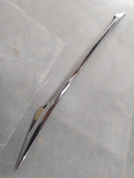 CarTrends back door garnish for Maruti Fronx, side view showing chrome finish and fitment on rear door.