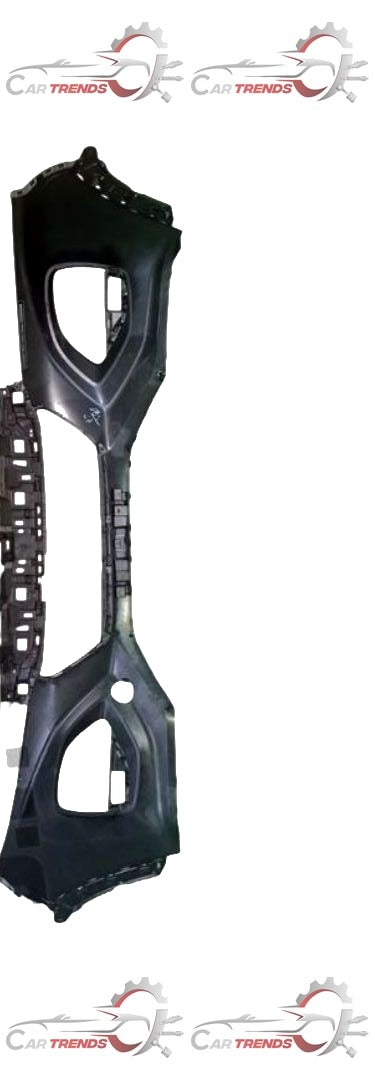 Front bumper for Maruti Fronx 2023+ in all variants, showing a close-up of the black plastic and metal mounting points.