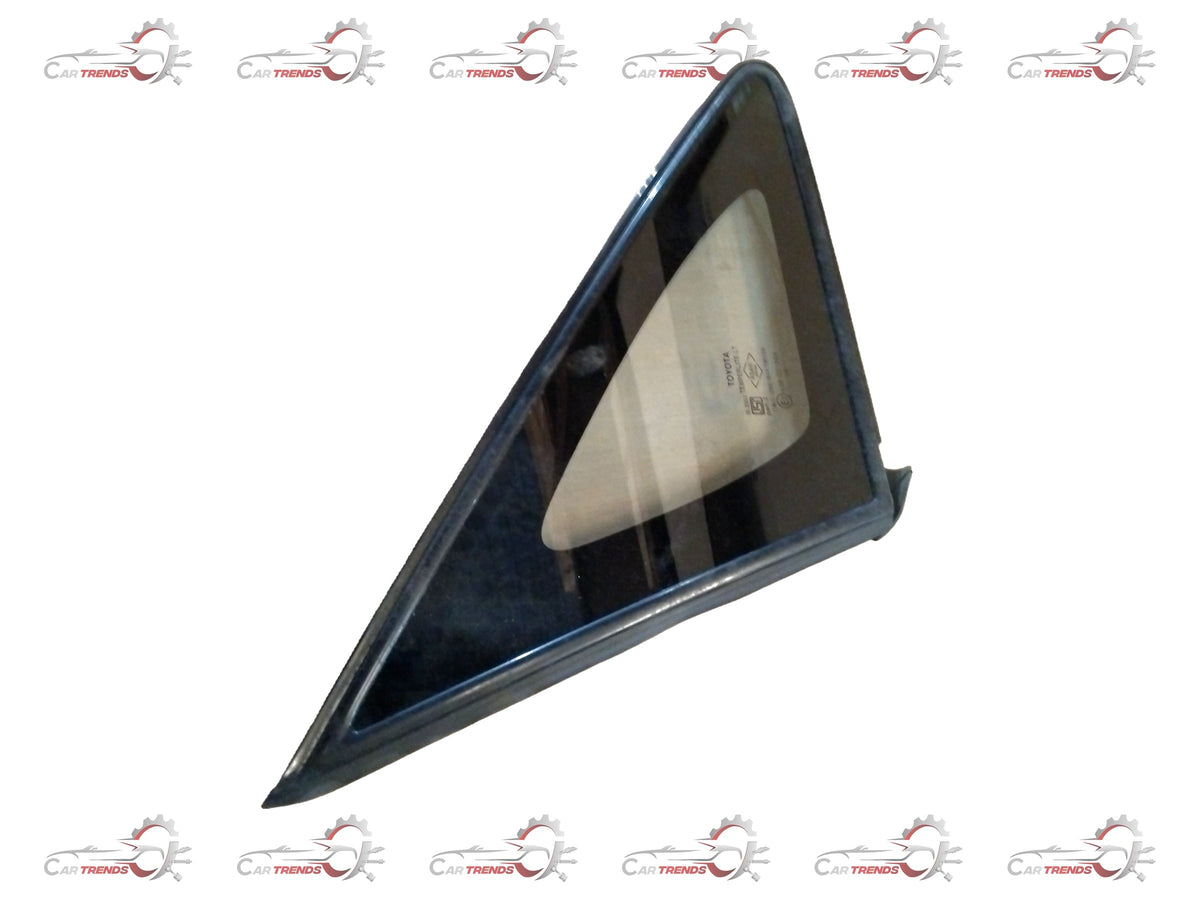 Toyota front driver side window assembly by CarTrends, showing the glass pane and window frame with mounting components.