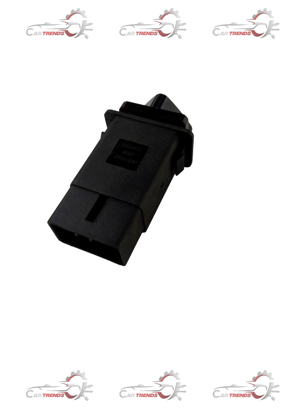 CarTrends Chevrolet Enjoy switch assembly hazard warning spare part with warning label and electrical connectors.