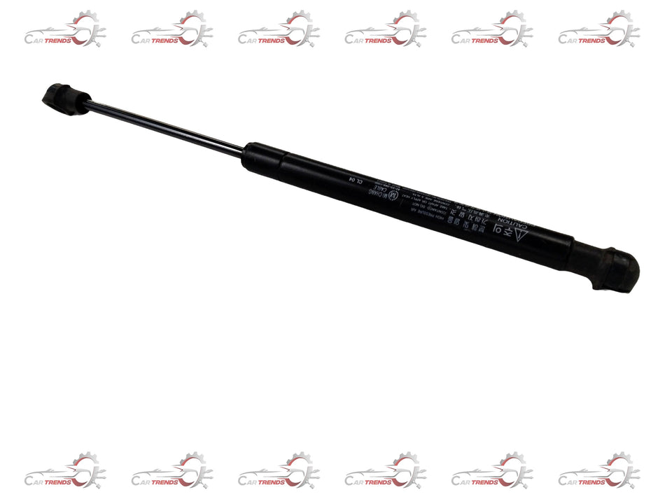 General Motors Chevrolet Captiva strut lift gate window, showing the installed lift support in a clear, detailed view.